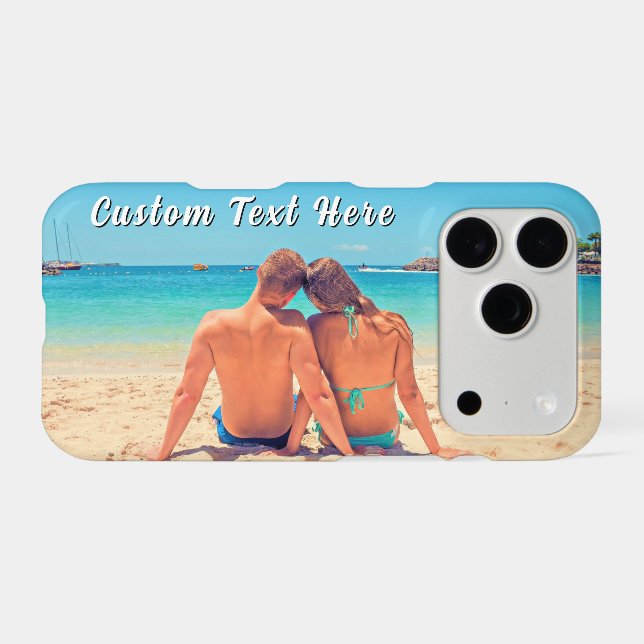 Design Your Own Photo iPhone Case Gift with Text (Back (Horizontal))