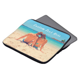 Design Your Own Photo Laptop Sleeve Custom Text