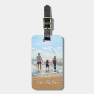 Design Your Own Photo Luggage Tag Custom Text