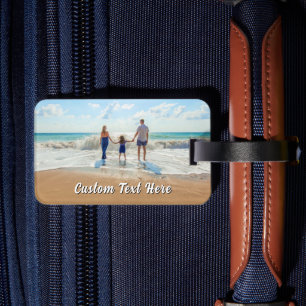 Design Your Own Photo Luggage Tag with Custom Text