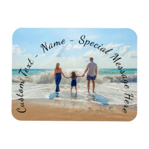 Design Your Own Photo Magnet Gift Custom Text Name