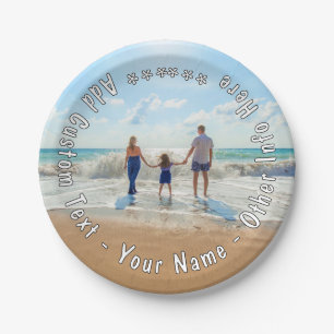 Design Your Own Photo Paper Plates and Custom Text