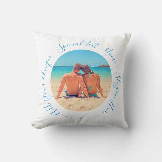 Design Your Own Photo Pillow Custom Text Name (Front)