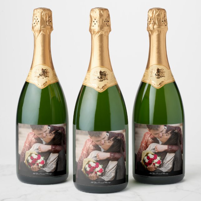 Design Your Own Photo  Sparkling Wine Label (Bottles)