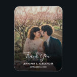 Design your own photo Thank you Wedding Magnet<br><div class="desc">Design your own photo Thank you Wedding card.
Elegant photo magnet to say Thank you to your wedding guests.
You can add your own photo,  add your own text and names.</div>