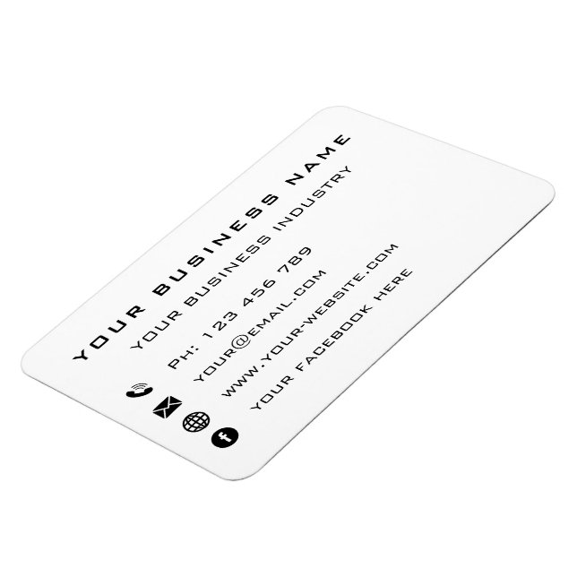 Design Your Own Promotional Business Card Magnet (Left Side)
