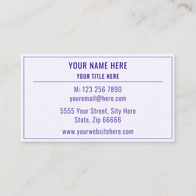 Design Your Own Promotional Business Card Template (Front)