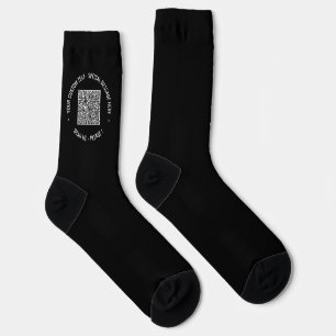 Design Your Own QR Code and Custom Text Socks Gift