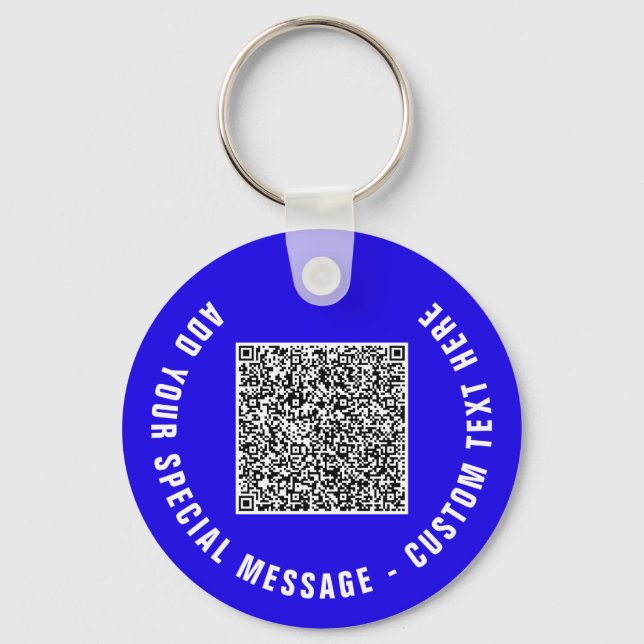 Design Your Own QR Code and Text Keychain Example (Front)