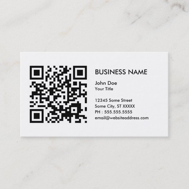 design your own QR code Business Card (Front)