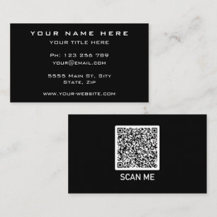 Design Your Own QR Code Business Card Example