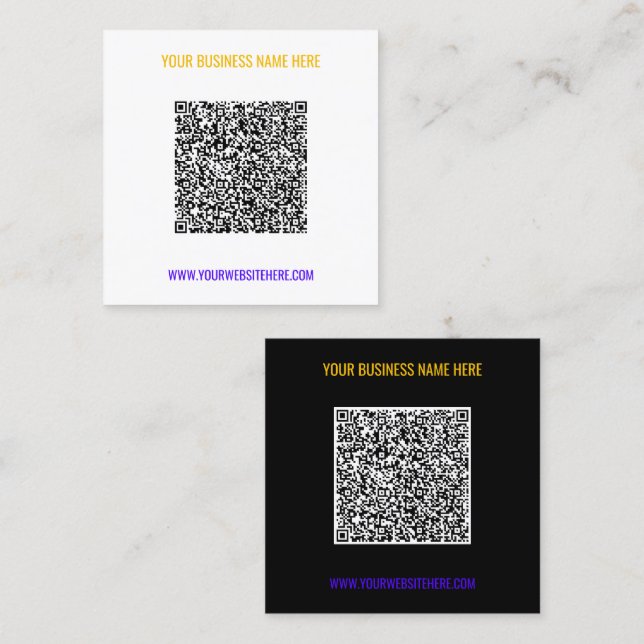 Design Your Own QR Code Business Cards Template (Front/Back)