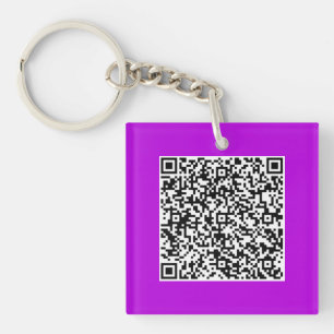 Design Your Own QR Code Keychain Custom Colour