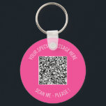 Design Your Own QR Code Keychain Template<br><div class="desc">Custom Colours and Fonts - Design Your Own Personalised Keychain with QR Code Scan Info and Custom Text Modern Keychains / Gift - Add Your QR Code - Image or Logo - Photo / Text - Name or other info / message - Resize and Move or Remove / Add Elements...</div>