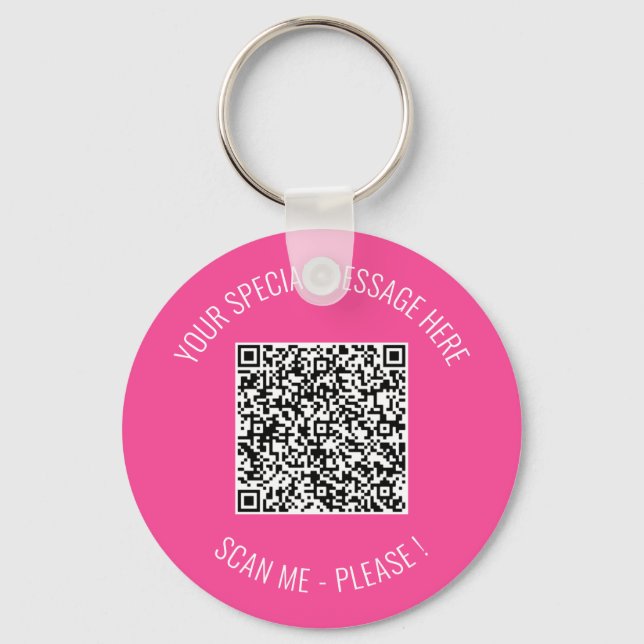 Design Your Own QR Code Keychain Template (Front)