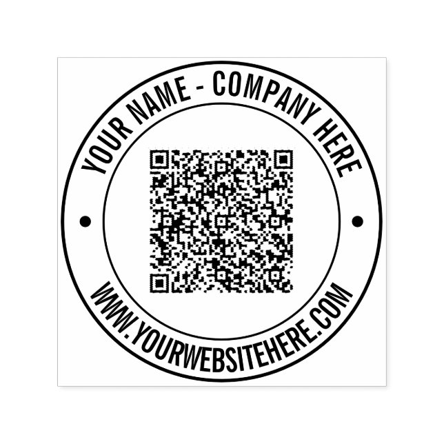 Design Your Own QR Code Round Stamp Example (Design)