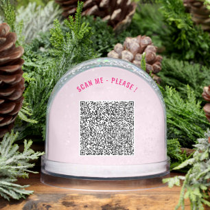 Design Your Own QR Code Scan Info Personalised Snowglobe