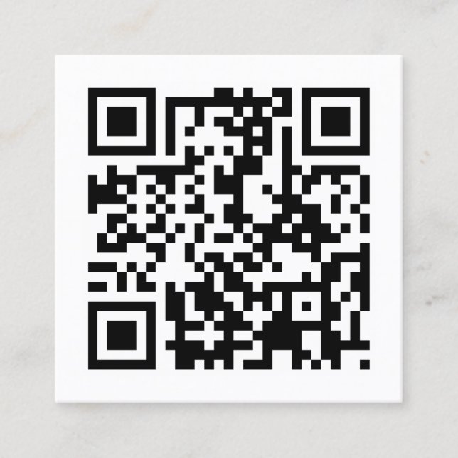 design your own QR code Square Business Card (Front)