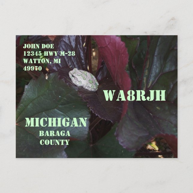 Design Your Own QSL HAM Radio Operator Op Wildlife Postcard (Front)