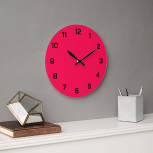 Design Your Own Red Clock Custom Colours and Fonts