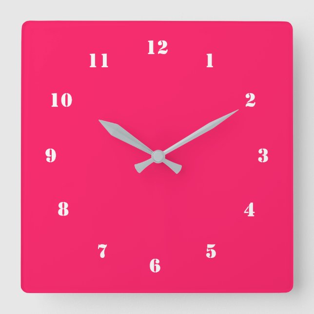 Design Your Own Red Wall Clock with Custom Colours (Front)