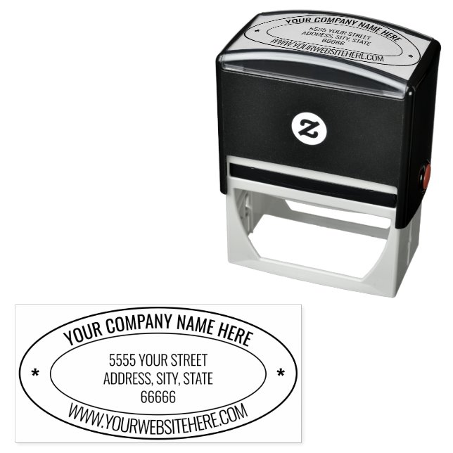 Design Your Own Return Address Oval Stamp Template (In Situ)