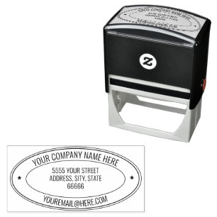 Design Your Own Return Address Oval Stamp Template