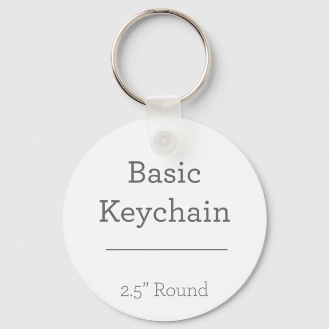 Design Your Own Round Photo Keychain (Front)