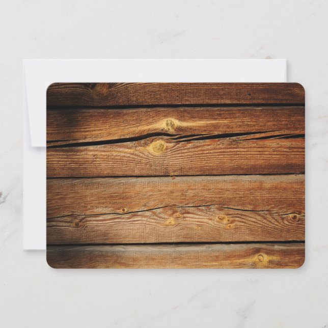 Design Your Own Rustic Wood Invitations (Front)