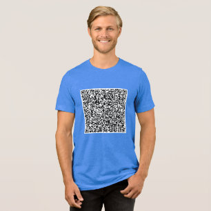 Design Your Own Scan Info Funny QR Code Tri-Blend Shirt
