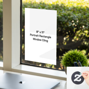 Design Your Own Simple 8" x 11" Portrait Rectangle Window Cling