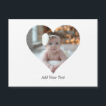 Design Your Own Single Heart Shaped Photo<br><div class="desc">This Custom Heart Shaped Photo design beautifully arranges your favourite memories into the shape of a heart, symbolising love and connection. Perfect for special occasions like anniversaries, weddings, or Valentine's Day, this design highlights your cherished moments meaningfully and artfully. Its unique layout creates a visually captivating keepsake, ideal for gifting...</div>