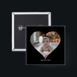 Design Your Own Single Heart Shaped Photo 15 Cm Square Badge<br><div class="desc">This Custom Heart Shaped Photo design beautifully arranges your favourite memories into the shape of a heart, symbolising love and connection. Perfect for special occasions like anniversaries, weddings, or Valentine's Day, this design highlights your cherished moments meaningfully and artfully. Its unique layout creates a visually captivating keepsake, ideal for gifting...</div>