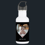 Design Your Own Single Heart Shaped Photo 532 Ml Water Bottle<br><div class="desc">This Custom Heart Shaped Photo design beautifully arranges your favourite memories into the shape of a heart, symbolising love and connection. Perfect for special occasions like anniversaries, weddings, or Valentine's Day, this design highlights your cherished moments meaningfully and artfully. Its unique layout creates a visually captivating keepsake, ideal for gifting...</div>