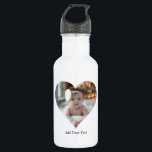 Design Your Own Single Heart Shaped Photo 532 Ml Water Bottle<br><div class="desc">This Custom Heart Shaped Photo design beautifully arranges your favourite memories into the shape of a heart, symbolising love and connection. Perfect for special occasions like anniversaries, weddings, or Valentine's Day, this design highlights your cherished moments meaningfully and artfully. Its unique layout creates a visually captivating keepsake, ideal for gifting...</div>