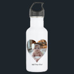 Design Your Own Single Heart Shaped Photo 532 Ml Water Bottle<br><div class="desc">This Custom Heart Shaped Photo design beautifully arranges your favourite memories into the shape of a heart, symbolising love and connection. Perfect for special occasions like anniversaries, weddings, or Valentine's Day, this design highlights your cherished moments meaningfully and artfully. Its unique layout creates a visually captivating keepsake, ideal for gifting...</div>