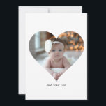 Design Your Own Single Heart Shaped Photo Announcement<br><div class="desc">This Custom Heart Shaped Photo design beautifully arranges your favourite memories into the shape of a heart, symbolising love and connection. Perfect for special occasions like anniversaries, weddings, or Valentine's Day, this design highlights your cherished moments meaningfully and artfully. Its unique layout creates a visually captivating keepsake, ideal for gifting...</div>