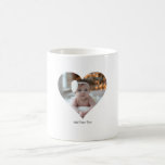 Design Your Own Single Heart Shaped Photo Coffee Mug<br><div class="desc">This Custom Heart Shaped Photo design beautifully arranges your favourite memories into the shape of a heart, symbolising love and connection. Perfect for special occasions like anniversaries, weddings, or Valentine's Day, this design highlights your cherished moments meaningfully and artfully. Its unique layout creates a visually captivating keepsake, ideal for gifting...</div>