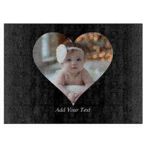 Design Your Own Single Heart Shaped Photo Cutting Board