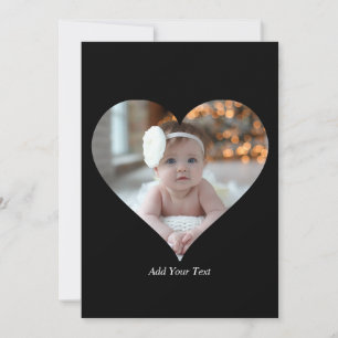 Design Your Own Single Heart Shaped Photo Holiday Card