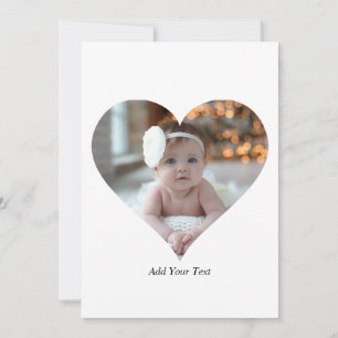 Design Your Own Single Heart Shaped Photo Holiday Card