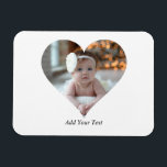 Design Your Own Single Heart Shaped Photo Magnet<br><div class="desc">This Custom Heart Shaped Photo design beautifully arranges your favourite memories into the shape of a heart, symbolising love and connection. Perfect for special occasions like anniversaries, weddings, or Valentine's Day, this design highlights your cherished moments meaningfully and artfully. Its unique layout creates a visually captivating keepsake, ideal for gifting...</div>