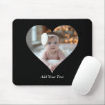Design Your Own Single Heart Shaped Photo Mouse Mat<br><div class="desc">This Custom Heart Shaped Photo design beautifully arranges your favourite memories into the shape of a heart, symbolising love and connection. Perfect for special occasions like anniversaries, weddings, or Valentine's Day, this design highlights your cherished moments meaningfully and artfully. Its unique layout creates a visually captivating keepsake, ideal for gifting...</div>