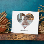 Design Your Own Single Heart Shaped Photo Plaque<br><div class="desc">This Custom Heart Shaped Photo design beautifully arranges your favourite memories into the shape of a heart, symbolising love and connection. Perfect for special occasions like anniversaries, weddings, or Valentine's Day, this design highlights your cherished moments meaningfully and artfully. Its unique layout creates a visually captivating keepsake, ideal for gifting...</div>