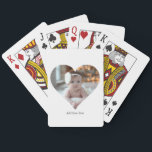 Design Your Own Single Heart Shaped Photo Playing Cards<br><div class="desc">This Custom Heart Shaped Photo design beautifully arranges your favourite memories into the shape of a heart, symbolising love and connection. Perfect for special occasions like anniversaries, weddings, or Valentine's Day, this design highlights your cherished moments meaningfully and artfully. Its unique layout creates a visually captivating keepsake, ideal for gifting...</div>