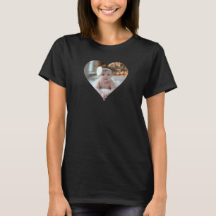 Design Your Own Single Heart Shaped Photo T-Shirt