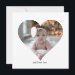 Design Your Own Single Heart Shaped Photo Thank You Card<br><div class="desc">This Custom Heart Shaped Photo design beautifully arranges your favourite memories into the shape of a heart, symbolising love and connection. Perfect for special occasions like anniversaries, weddings, or Valentine's Day, this design highlights your cherished moments meaningfully and artfully. Its unique layout creates a visually captivating keepsake, ideal for gifting...</div>