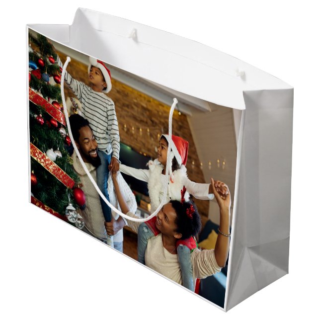 Design Your Own Single Photo Large Gift Bag (Back Angled)