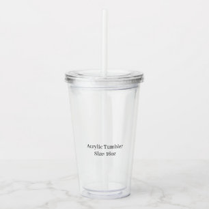 Design Your Own Size: 16oz Acrylic Tumbler