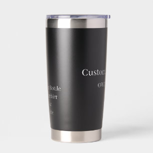Design Your Own Size - 20 oz Black Insulated Tumbler